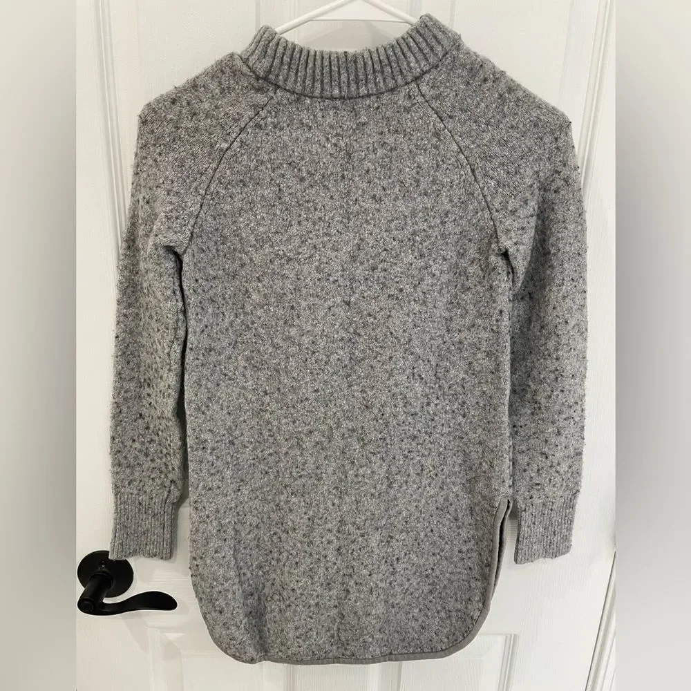 Tommy Hilfiger Marled Gray Wool Blend Sweater Split Sides Women’s Size XXS - Picture 2 of 9